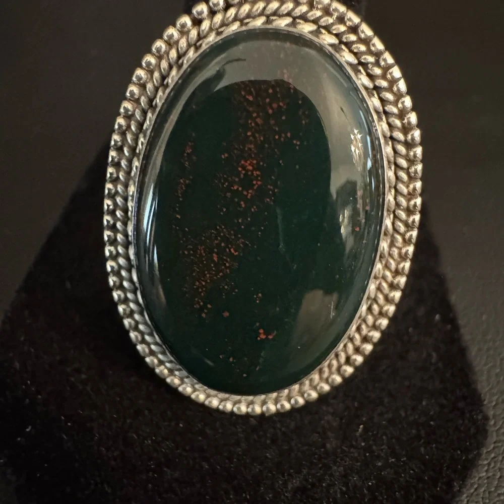 Sterling Silver and Black‎ onyx Statement Ring